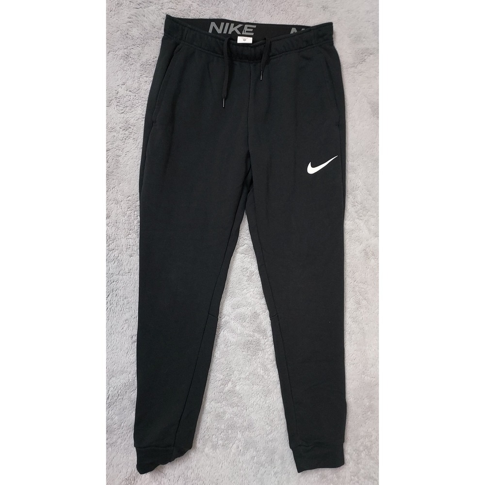 Nike Joggers Mens Medium Dri Fit Elastic Waist Activewear Black Training Gym M